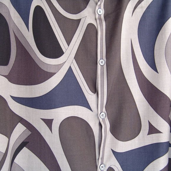 Hermes Genuine New Luxurious Virages Shirt Cashmere Silk Size 17/43 France - Picture 9 of 13